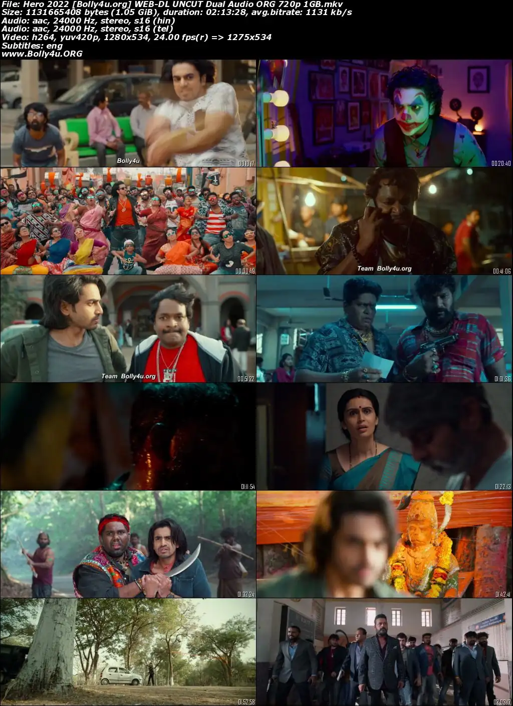 Hero 2022 WEB-DL UNCUT Hindi Dual Audio ORG Full Movie Download 1080p  720p  480p