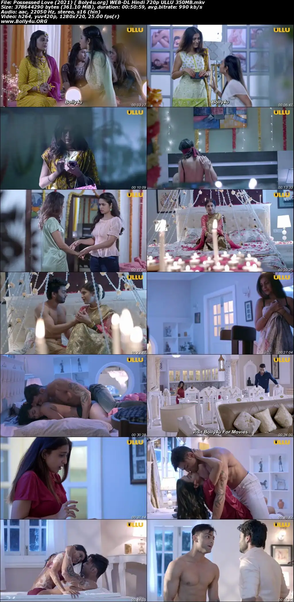 Possessed Love 2021 WEB-DL 350Mb Hindi ULLU 720p Download