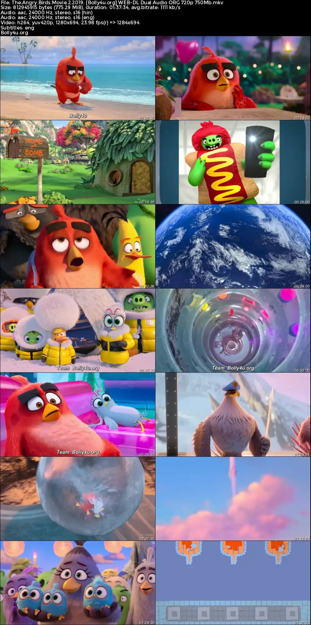 The Angry Birds Movie 2 2019 WEB-DL Hindi Dual Audio ORG Full Movie Download 1080p  720p  480p