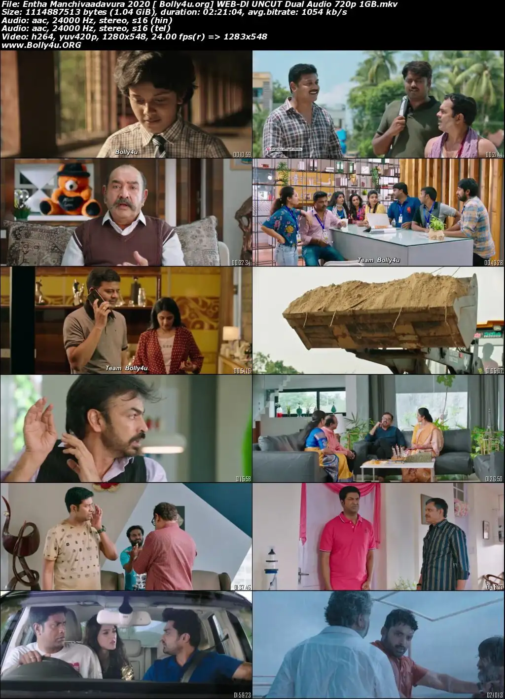 Entha Manchivaadavuraa 2020 WEB-DL 450MB UNCUT Hindi Dual Audio 480p Download