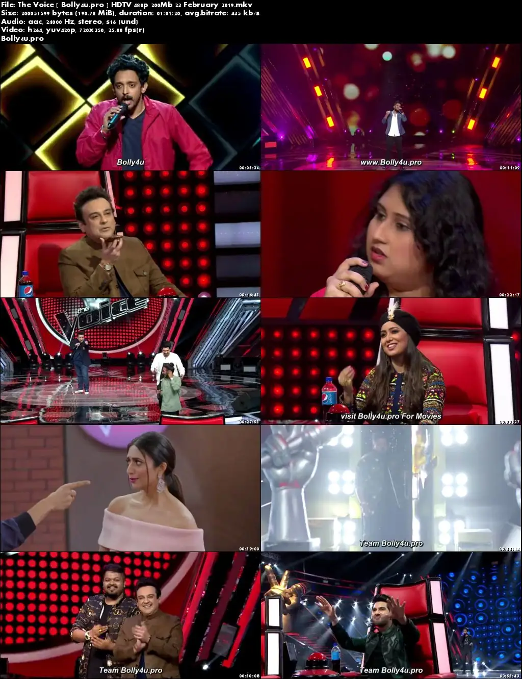 The Voice HDTV 480p 200Mb 23 February 2019 Download