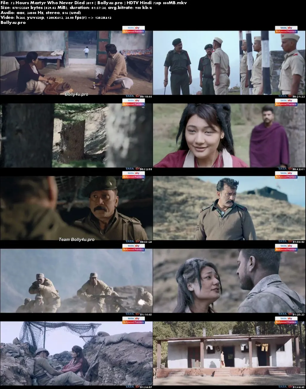 72 Hours Martyr Who Never Died 2019 HDTV 800MB Hindi 720p Download