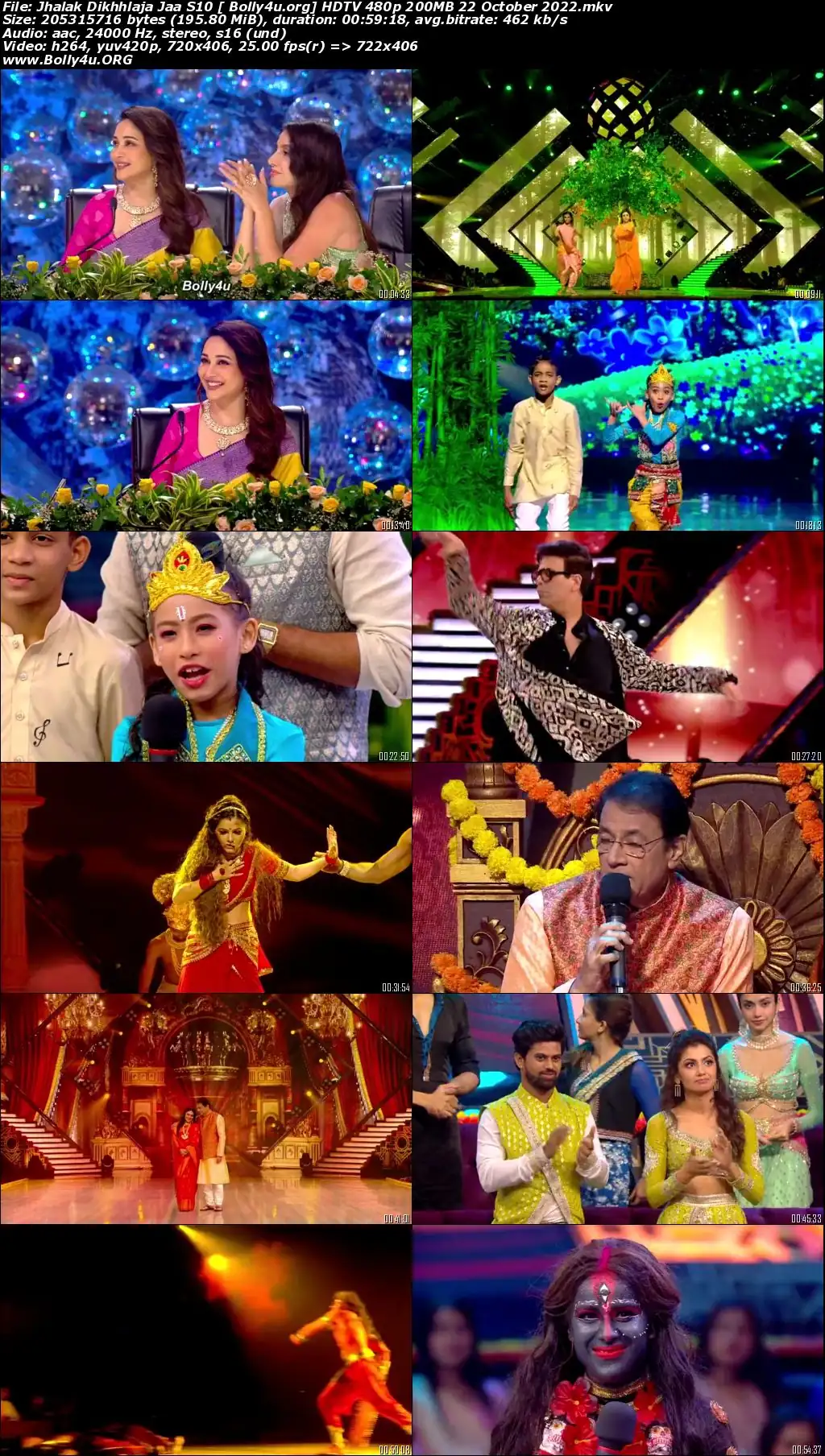 Jhalak Dikhhlaja Jaa S10 HDTV 480p 200MB 22 October 2022 Download