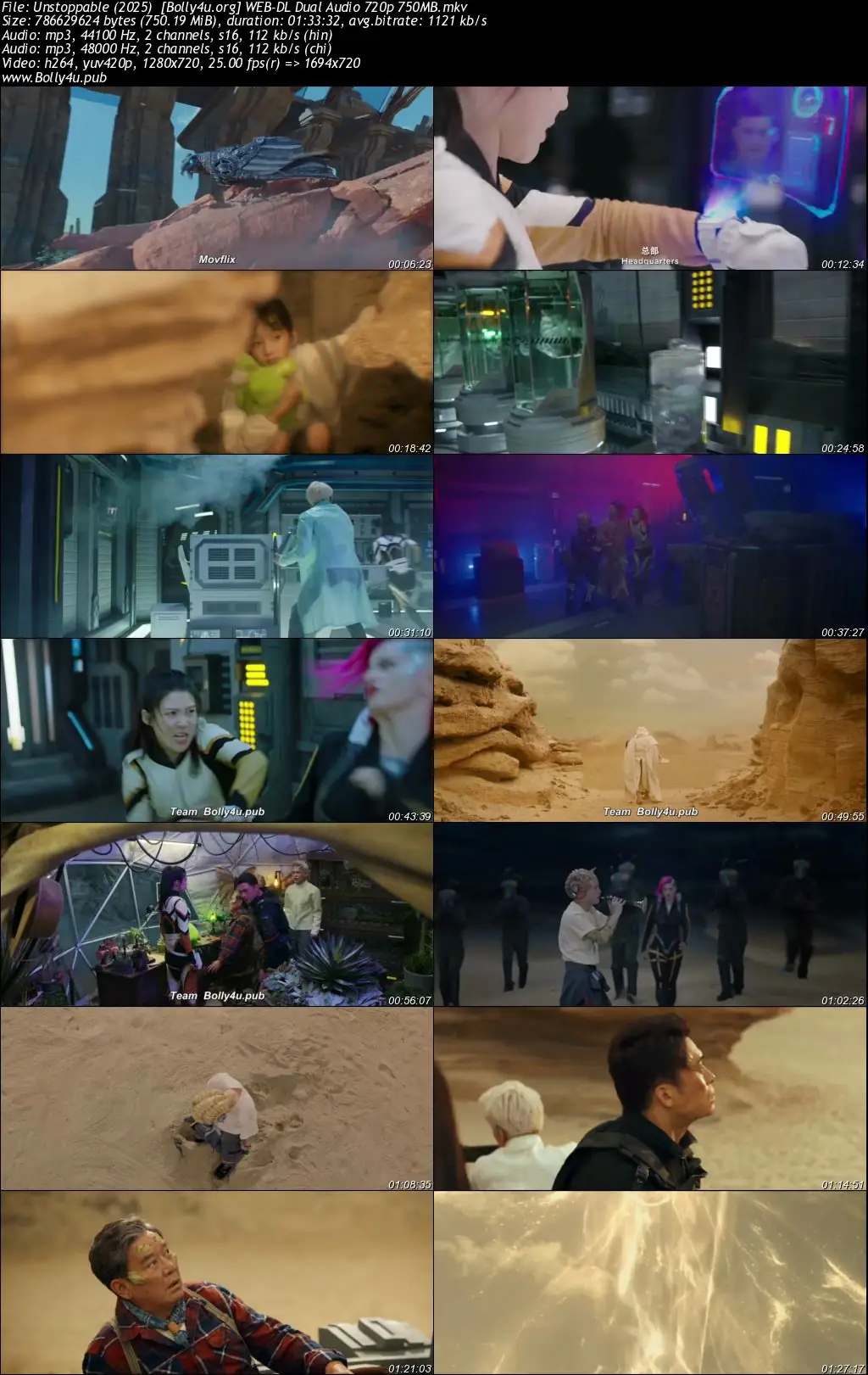 Unstoppable 2025 WEB-DL Hindi Dual Audio Full Movie Download 720p  480p