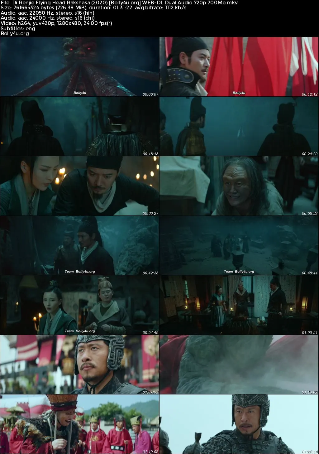 Di Renjie Flying Head Rakshasa 2020 WEB-DL Hindi Dual Audio Full Movie Download 720p  480p