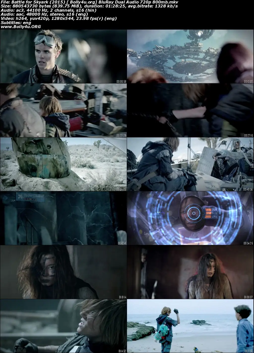 Battle for Skyark 2015 BluRay 300Mb Hindi Dual Audio 480p Download