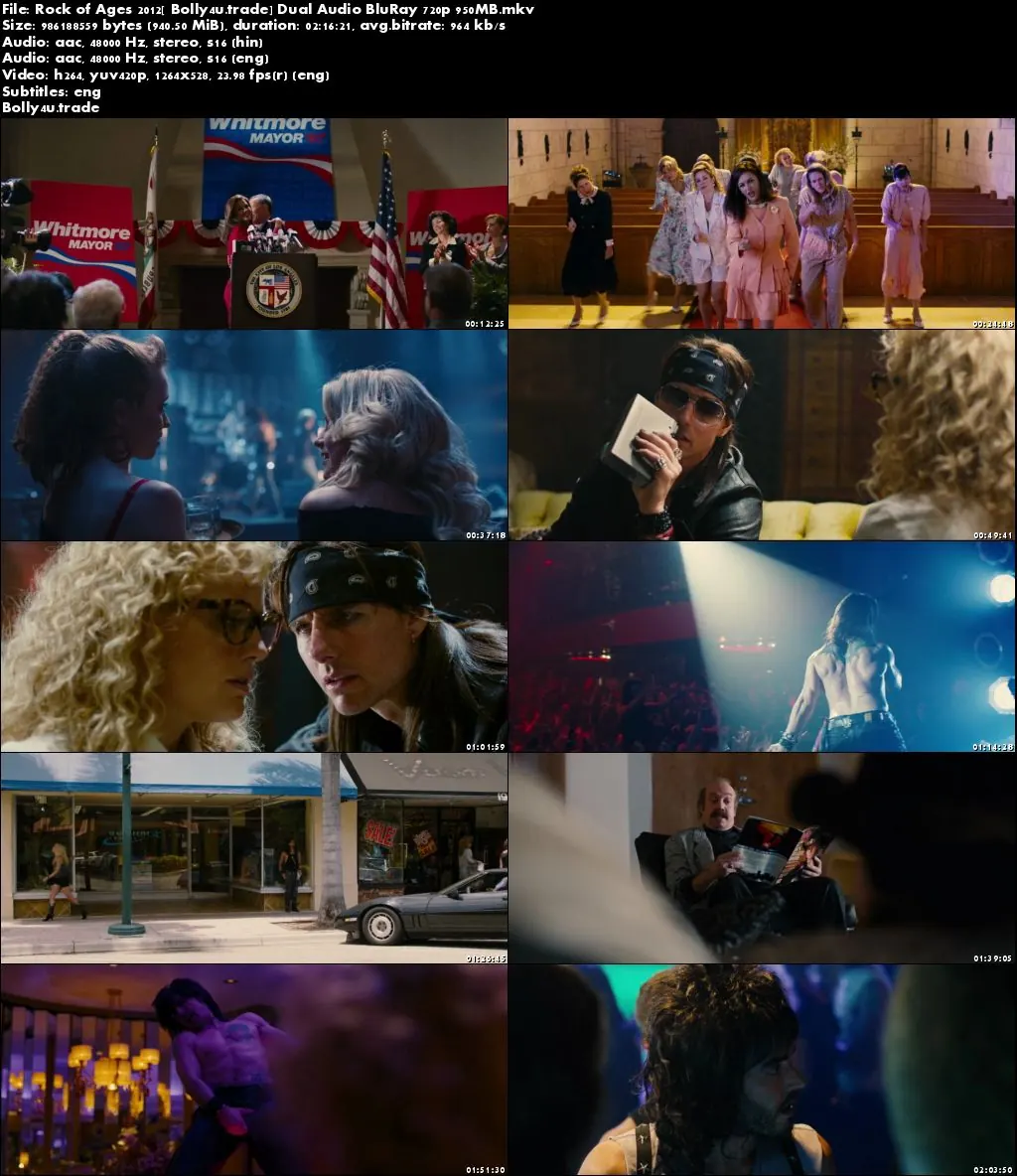 Rock of Ages 2012 BluRay 950Mb Hindi Dual Audio 720p Download