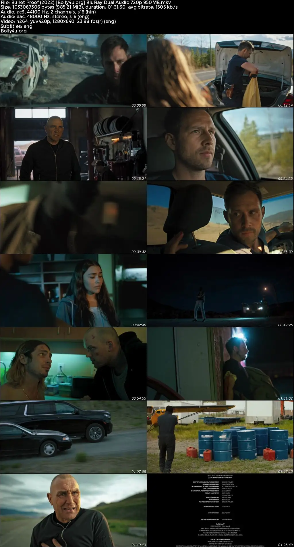 Bullet Proof 2022 BluRay Hindi Dual Audio Full Movie Download 720p  480p
