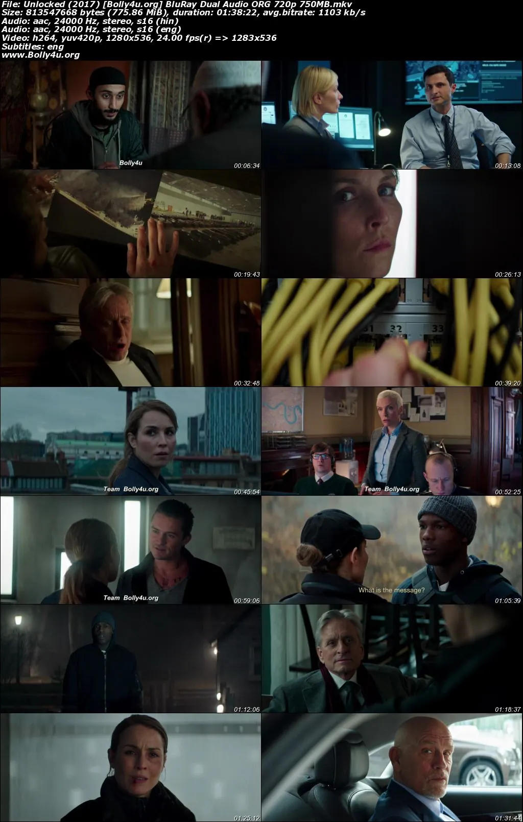 Unlocked 2017 BluRay Hindi Dual Audio ORG Full Movie Download 1080p  720p  480p