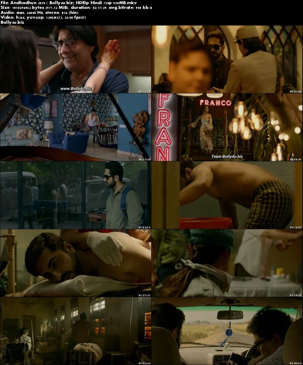 Andhadhun 2018 HDRip 400MB Full Hindi Movie Download 480p
