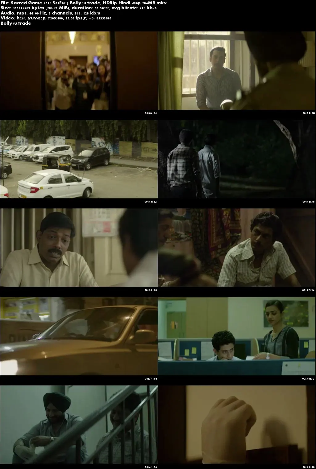 Sacred Game 2018 S01E02 HDRip 250MB Hindi 480p Download
