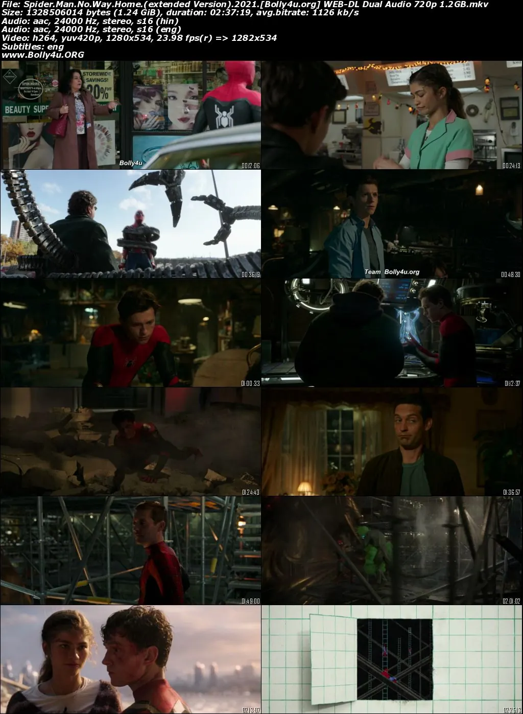 Spider-Man No Way Home 2021 WEB-DL Extended Hindi Dual Audio ORG Full Movie Download 1080p  720p  480p