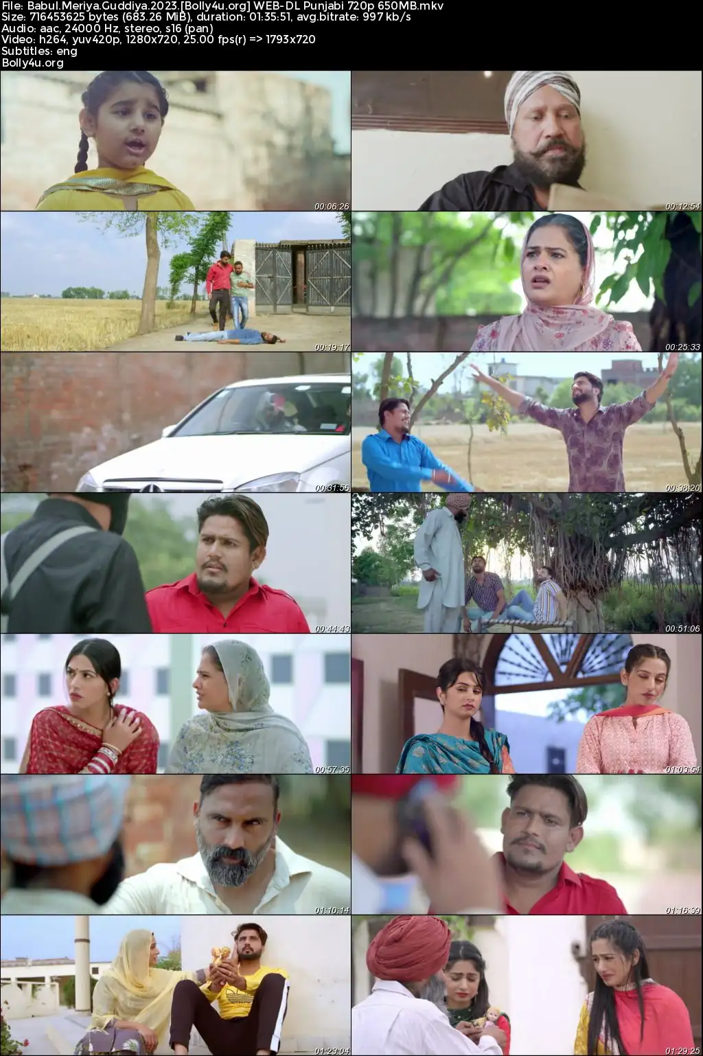 Babul Meriya Guddiya 2023 WEB-DL Punjabi Full Movie Download 1080p  720p  480p