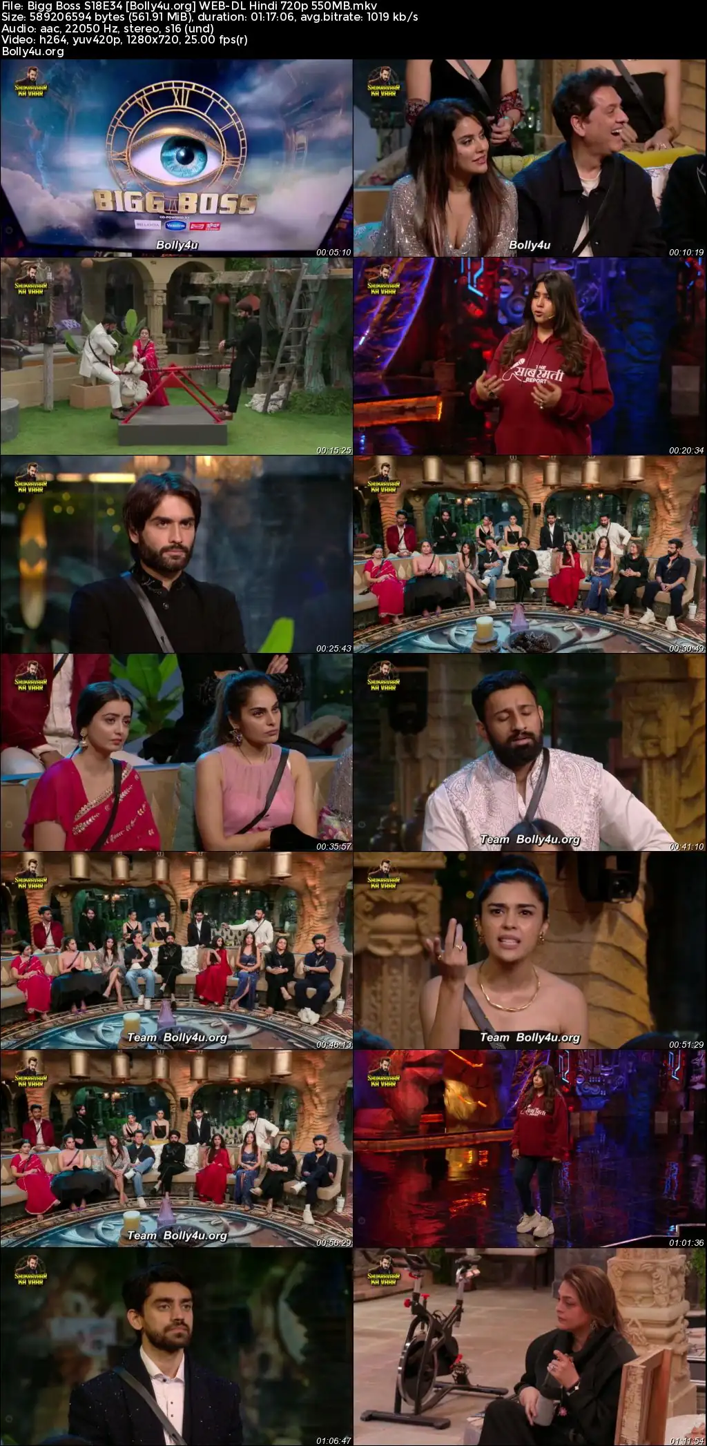 Bigg Boss 2024 WEB-DL Hindi S18E34 Download 720p  480p