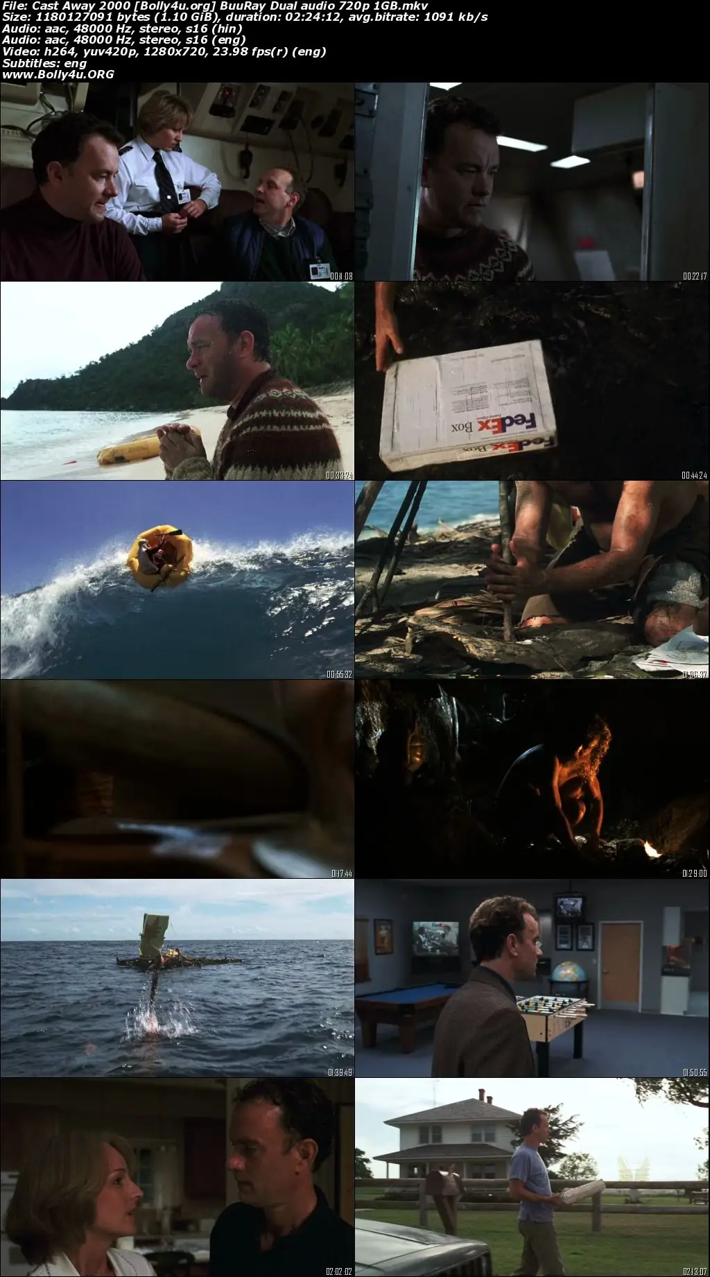Cast Away 2000 BluRay Hindi Dual Audio Full Movie Download