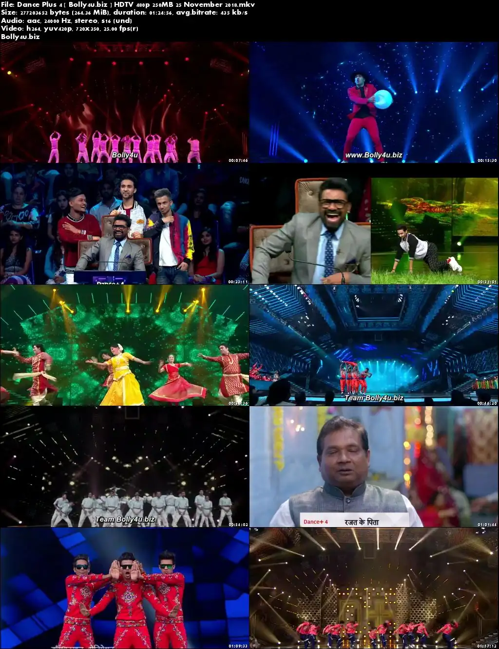 Dance Plus Season 4 HDTV 480p 250MB 25 November 2018 Download