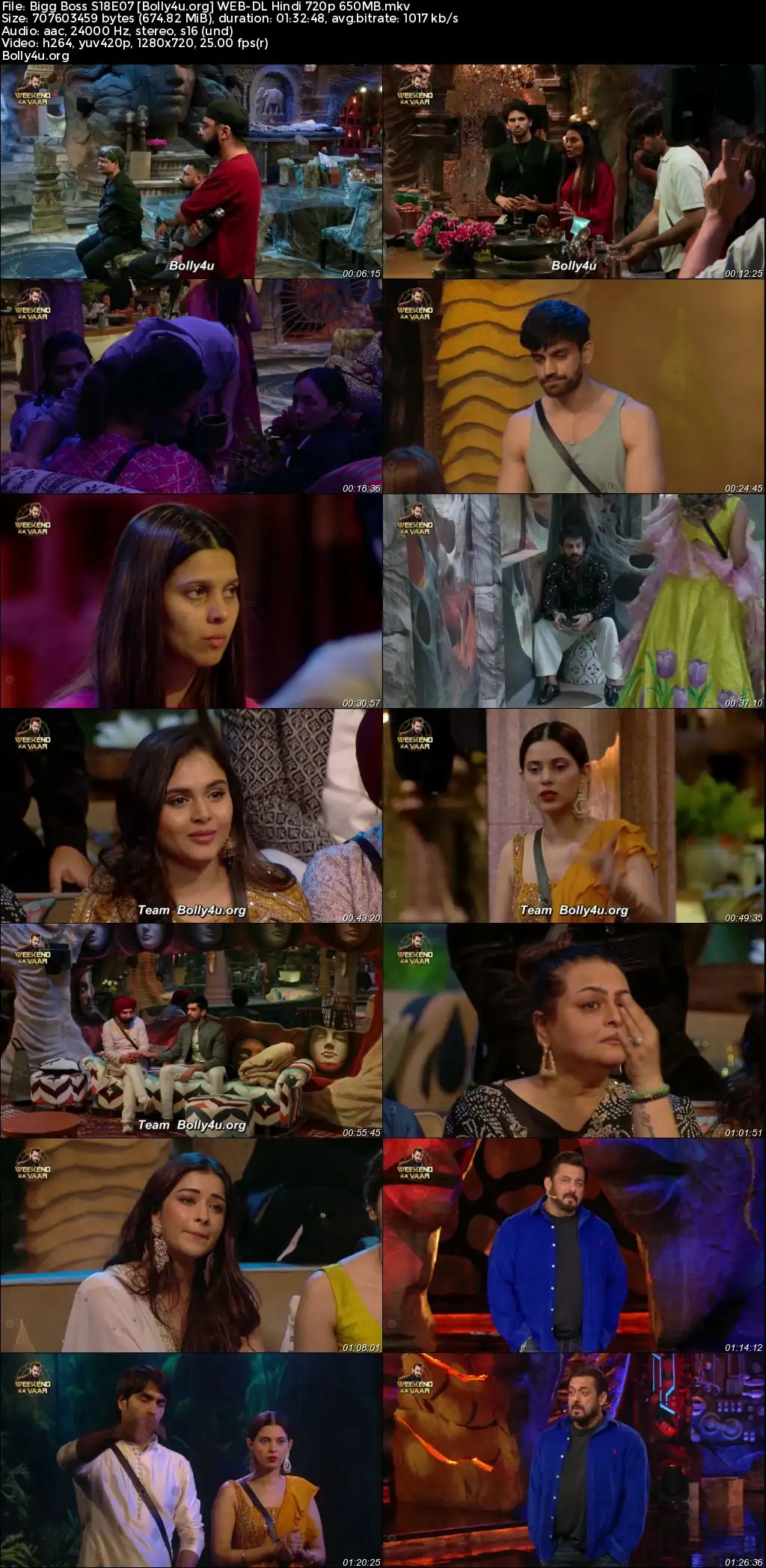Bigg Boss 2024 WEB-DL Hindi S18E07 Download 720p  480p