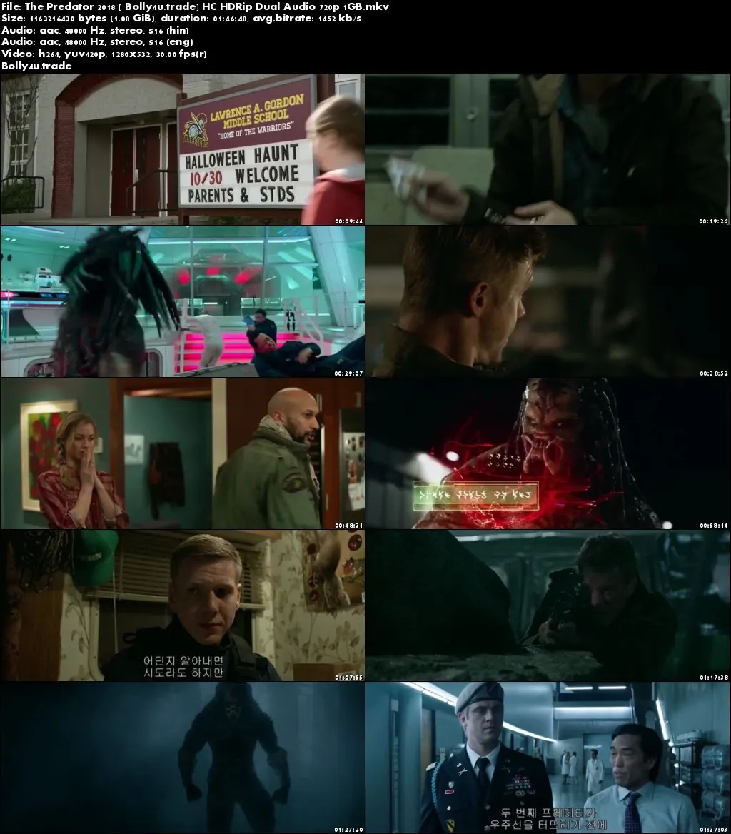 The Predator 2018 HC HDRip 300MB Hindi Dual Audio 480p Download
