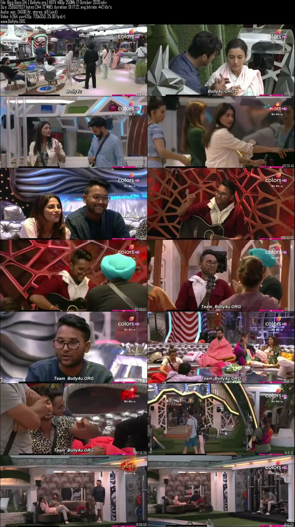 Bigg Boss S14 HDTV 480p 250Mb 17 October 2020 Download