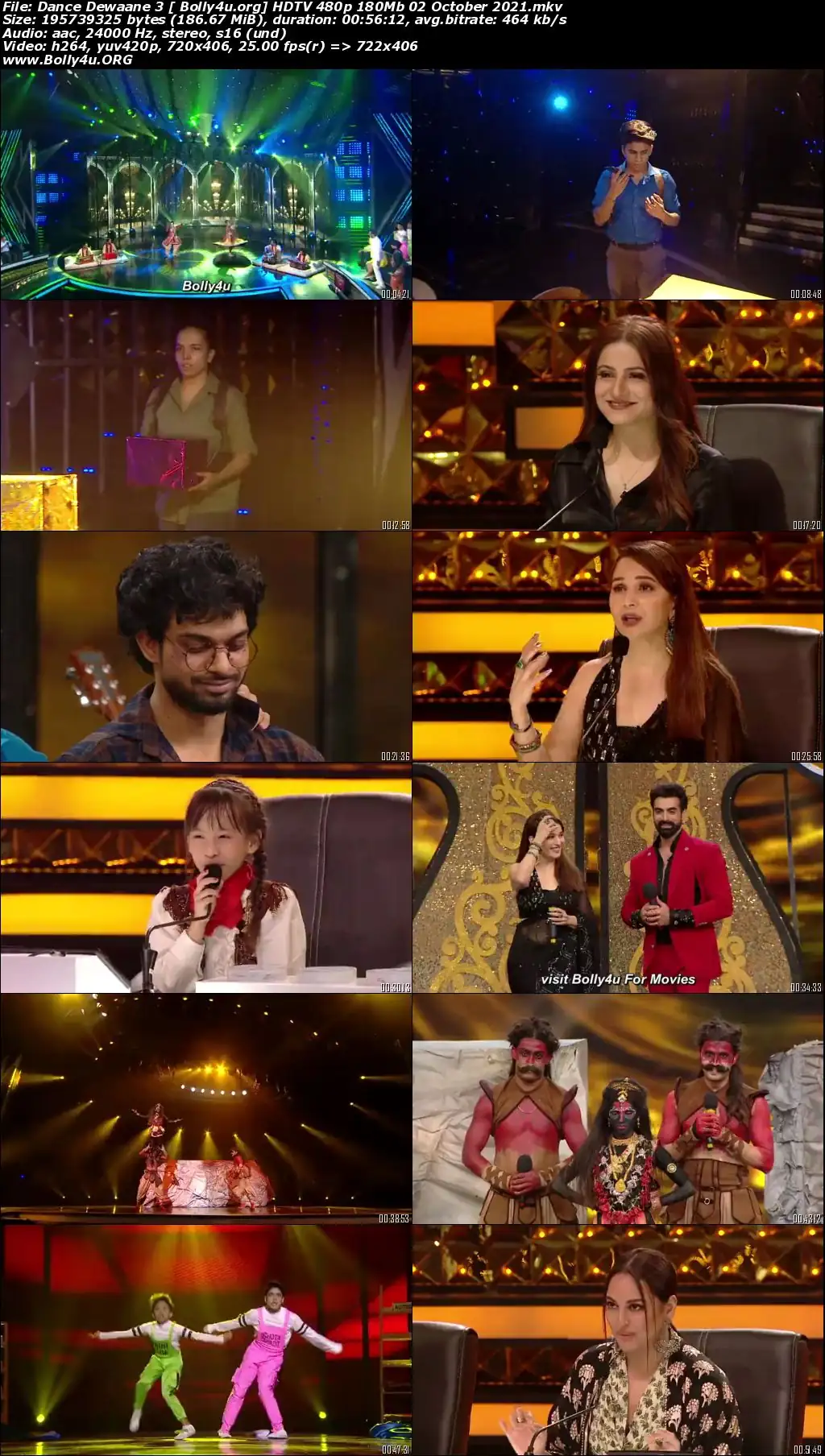 Dance Dewaane 3 HDTV 480p 180Mb 02 October 2021 Download
