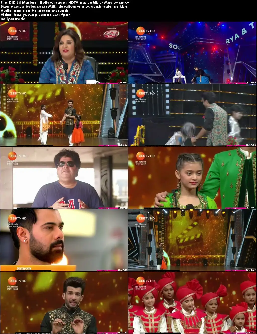 DID Lil Masters HDTV 480p 300Mb 27 May 2018 Download