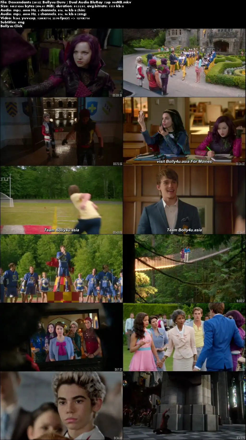 Descendants 2015 BluRay 400MB Hindi Dual Audio 480p Download