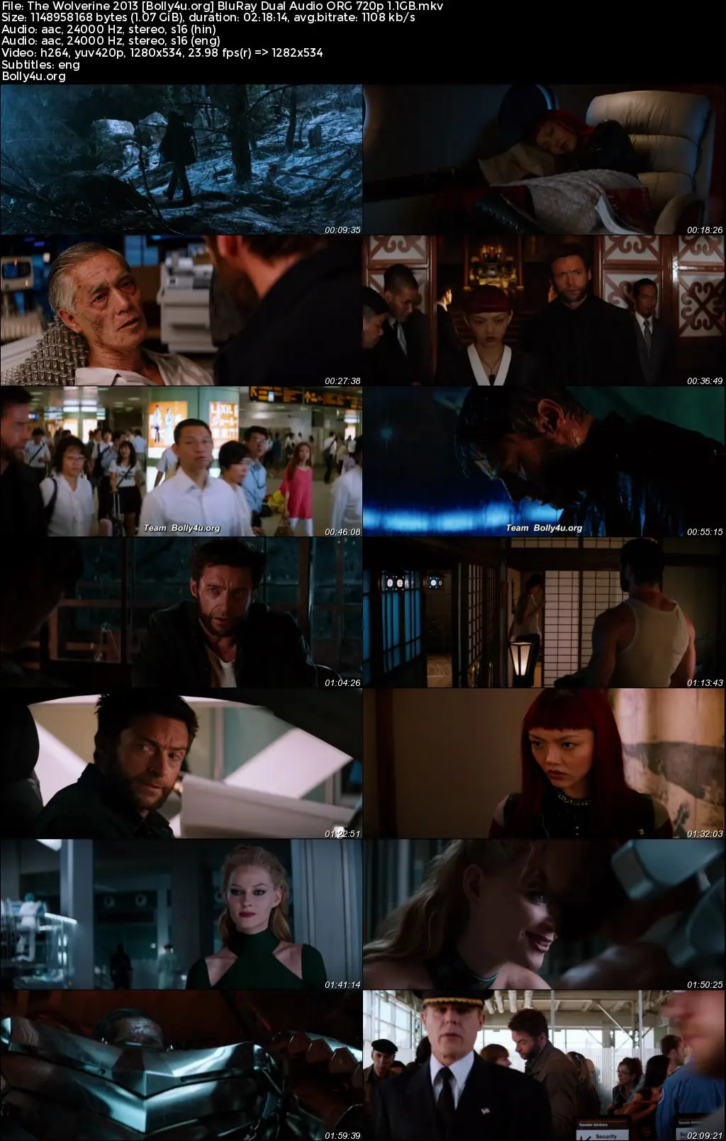 The Wolverine 2013 BluRay Hindi Dual Audio ORG Full Movie Download 1080p  720p  480p