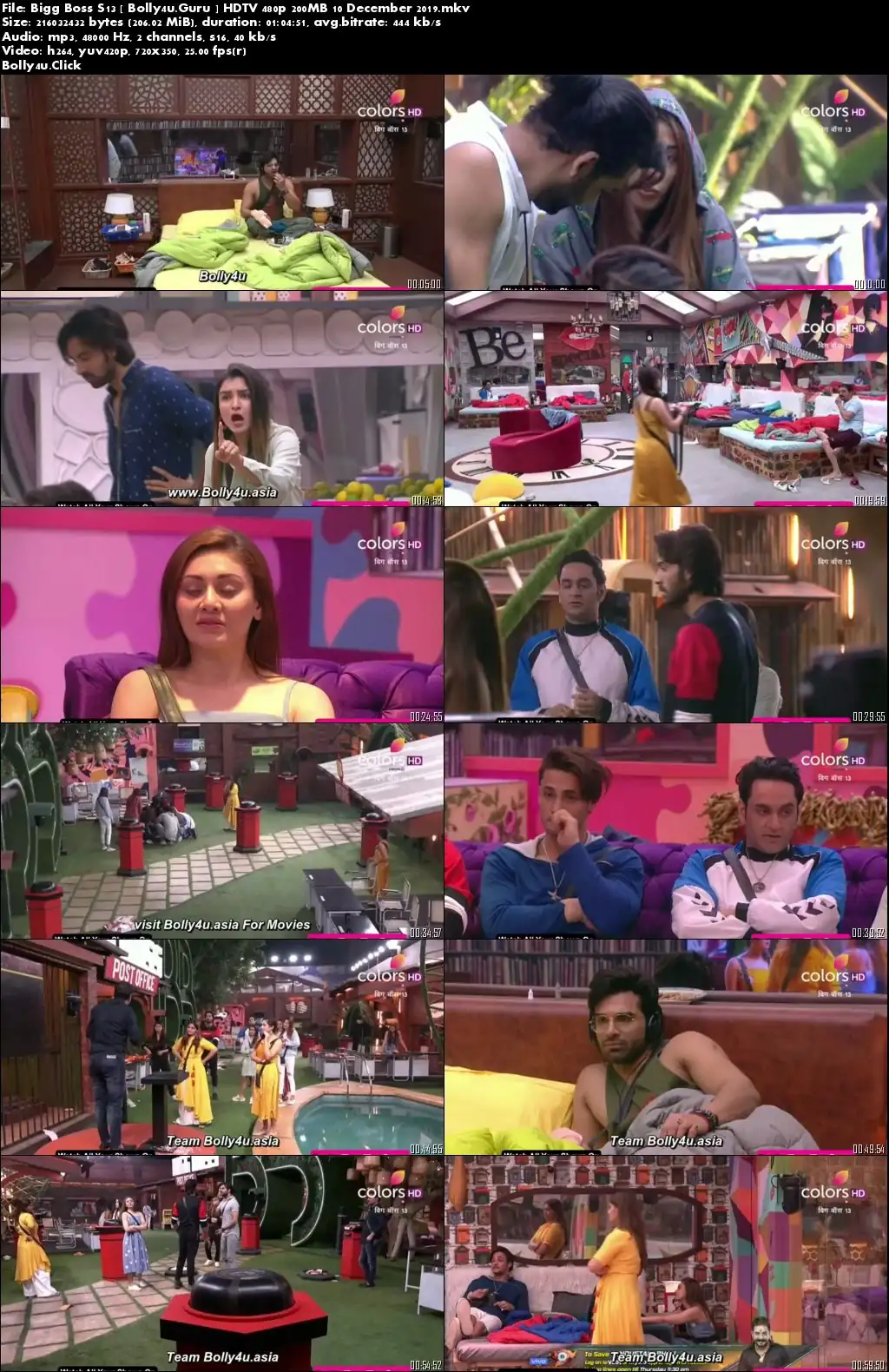 Bigg Boss S13 HDTV 480p 200MB 10 December 2019 download