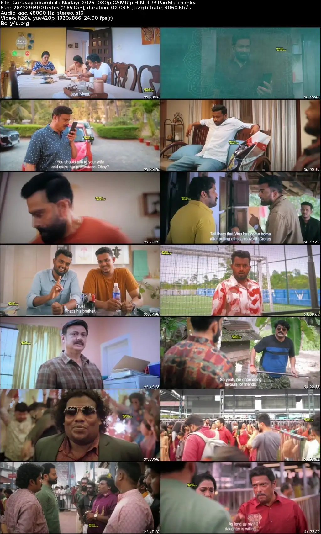 Guruvayoorambala Nadayil 2024 HDTS Hindi (Studio Dub) Dual Audio Full Movie Download 1080p  720p  480p
