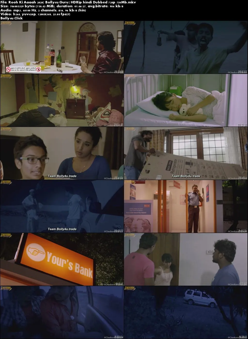 Rooh Ki Aaaah 2020 HDRip 300Mb Hindi Dubbed 480p Download