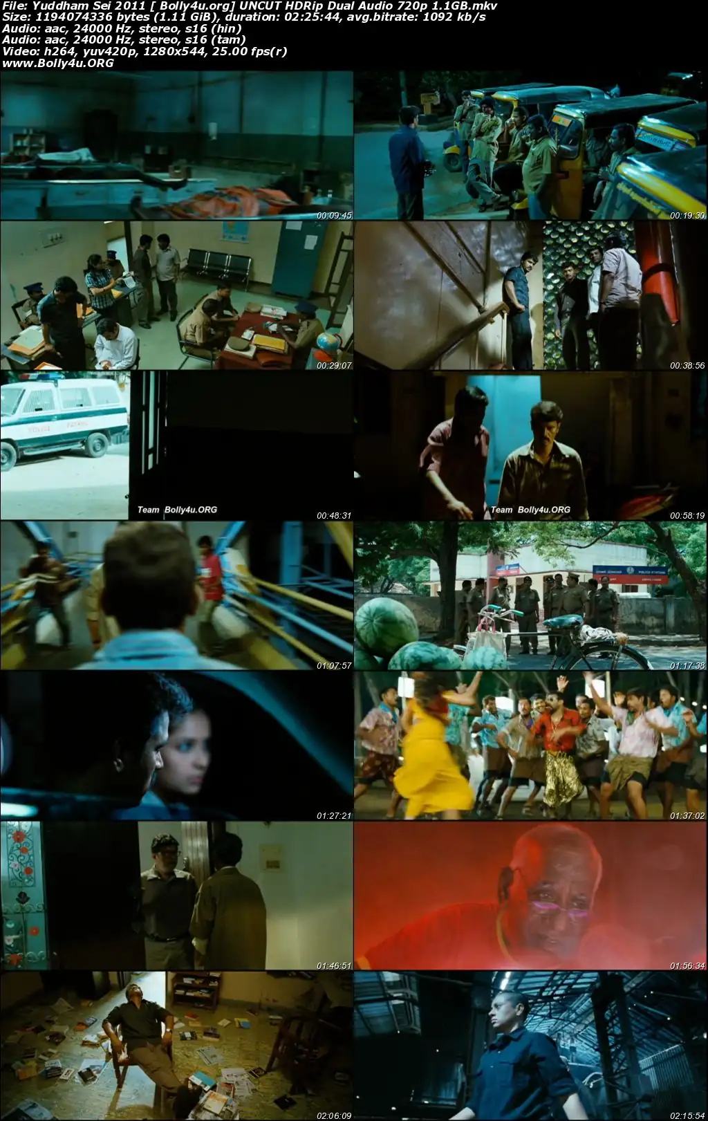 Yuddham Sei 2011 HDRip 1.1GB UNCUT Hindi Dual Audio 720p Download