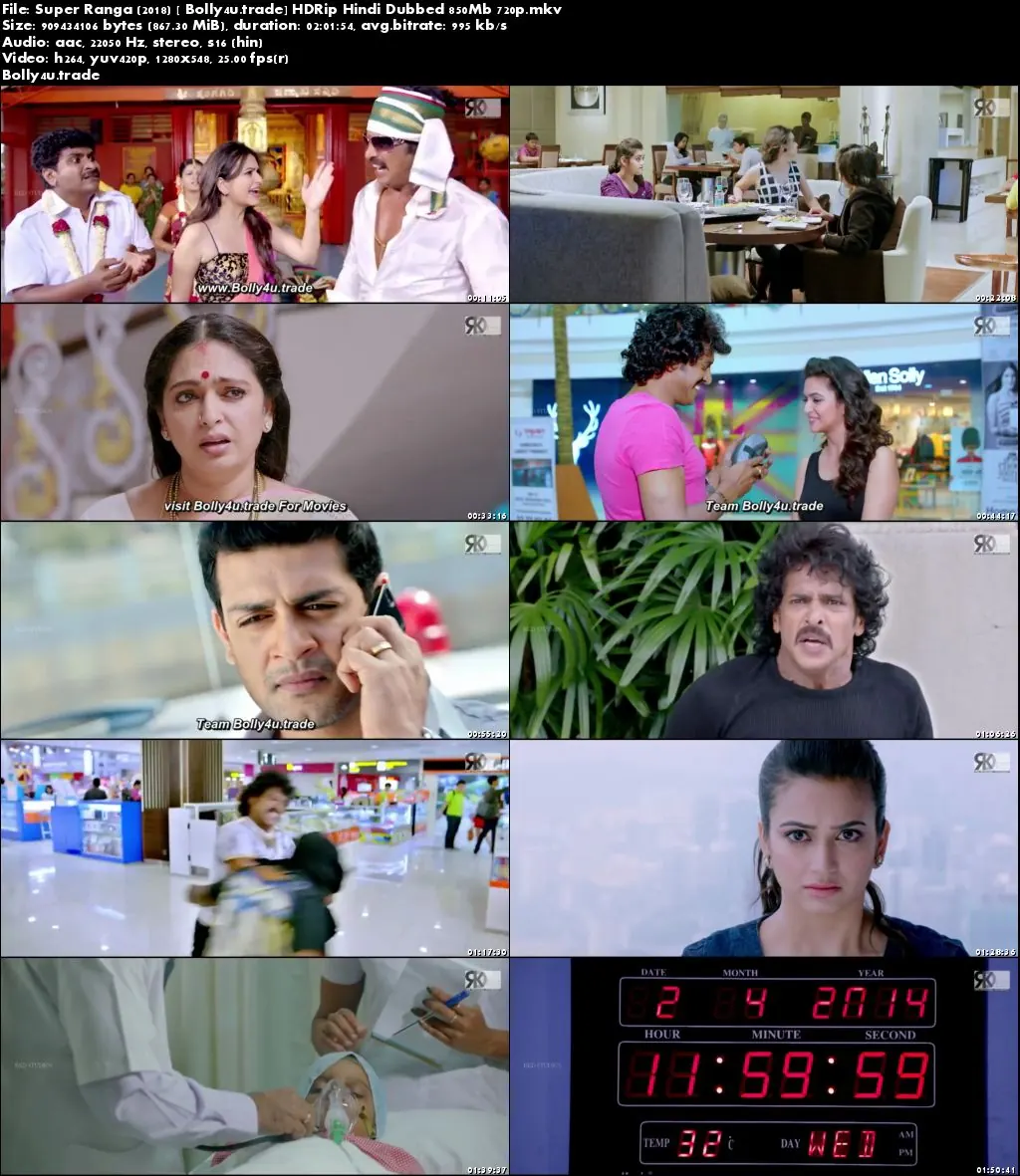 Super Ranga 2018 HDRip 350MB Full Hindi Dubbed Movie Download 480p
