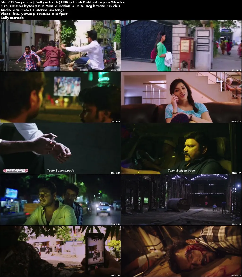 CO Surya 2017 HDRip 700Mb Full Hindi Dubbed Movie Download 720p