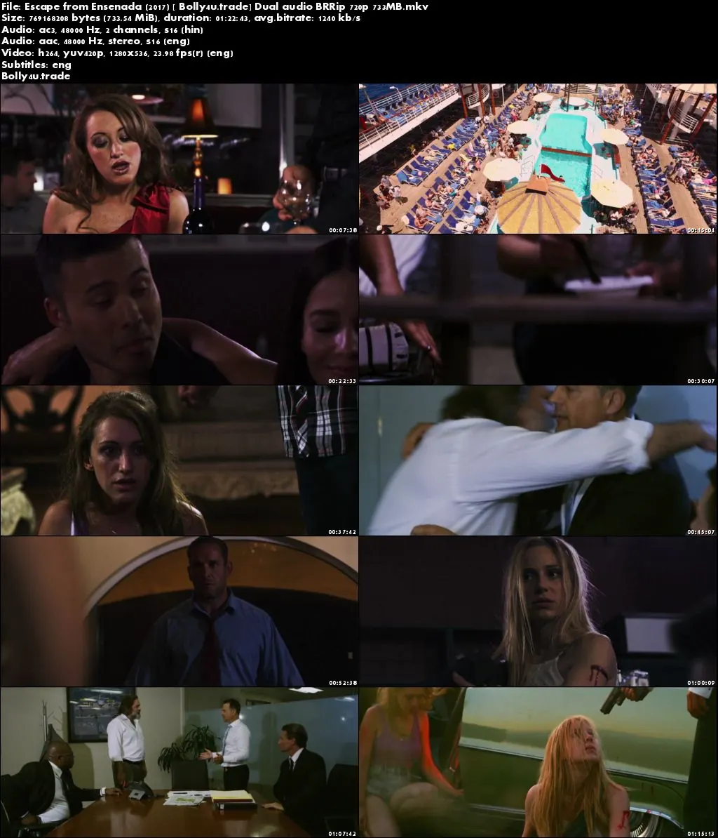 Escape from Ensenada 2017 BluRay 700Mb Hindi Dual Audio 720p Download