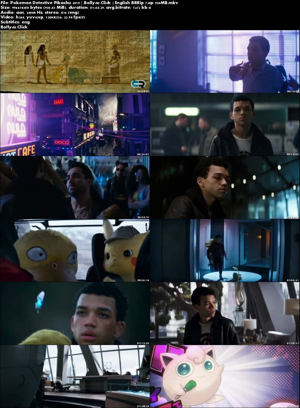 Pokemon Detective Pikachu 2019 BRRip 950Mb English 720p ESub Download
