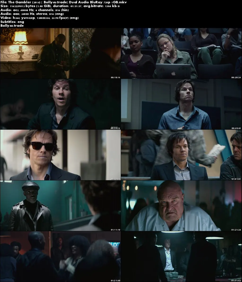 The Gambler 2014 BluRay 350MB Hindi Dubbed Dual Audio 480p ESub Download