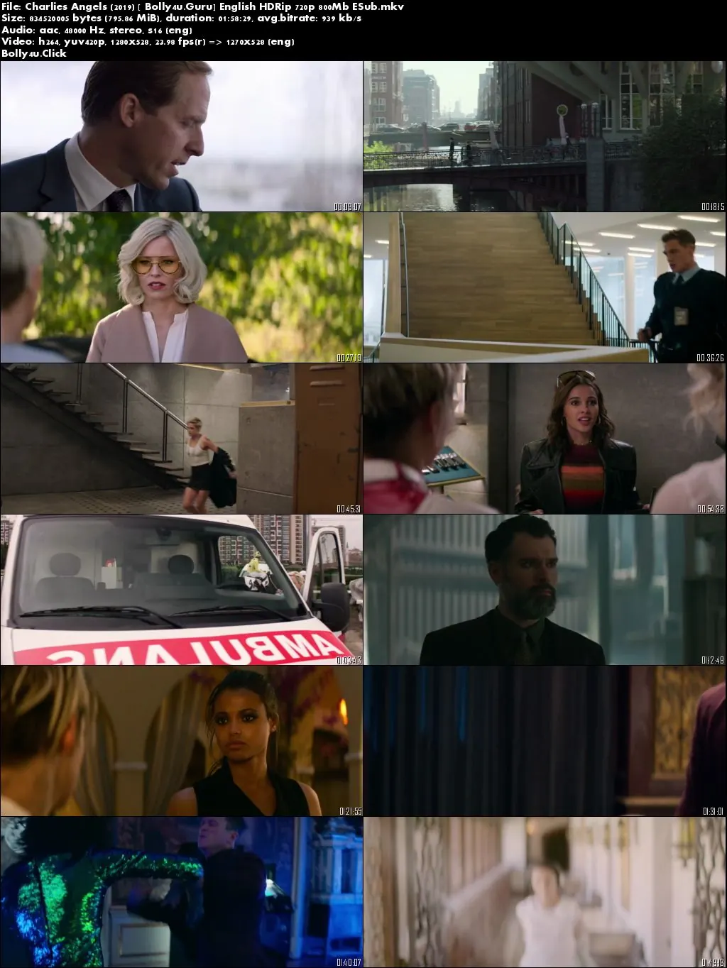 Charlies Angels 2019 HDRip 800Mb English 720p ESub Download