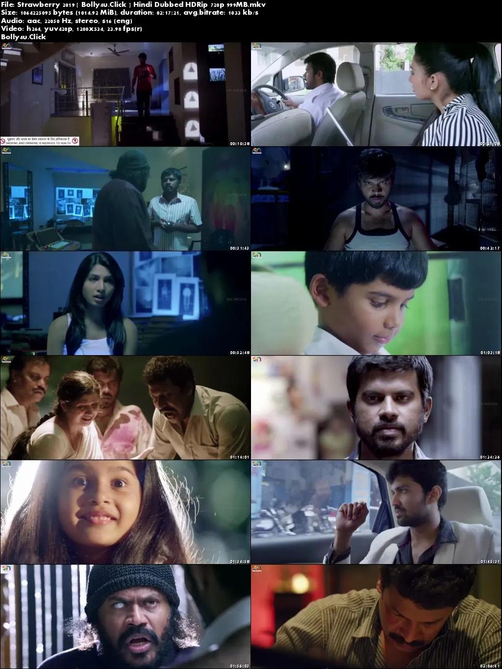 Strawberry 2019 HDRip 999MB Hindi Dubbed 720p Download