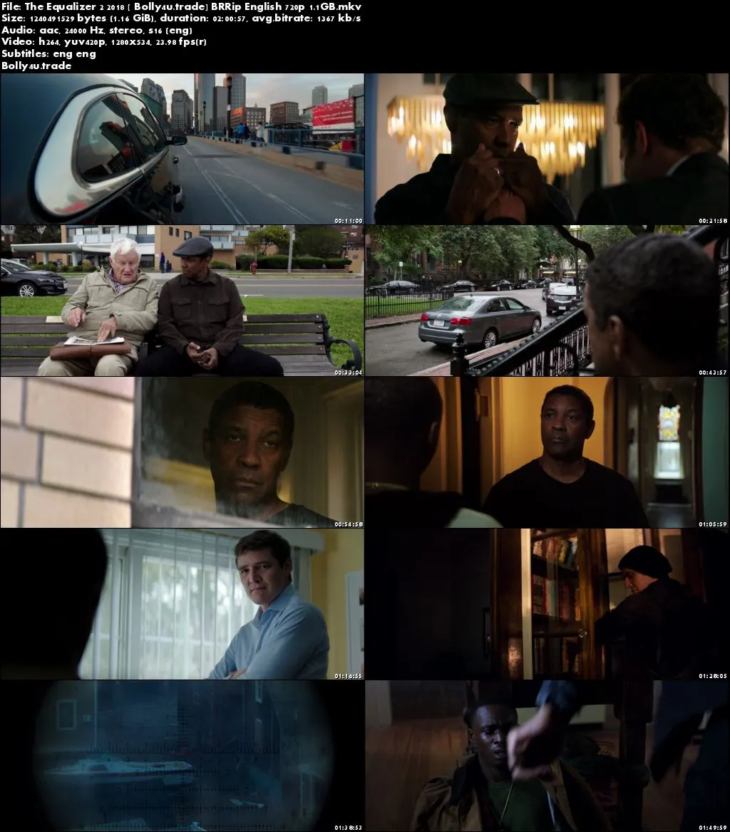 The Equalizer 2 2018 BRRip 350MB English 480p ESub Download