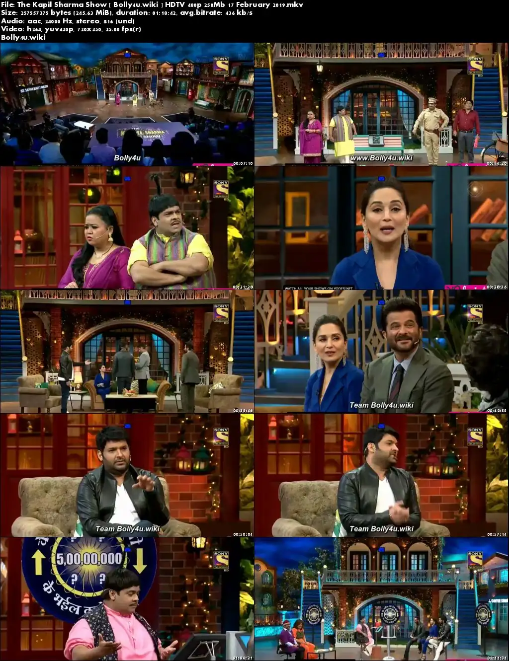 The Kapil Sharma Show HDTV 480p 250Mb 17 February 2019 Download