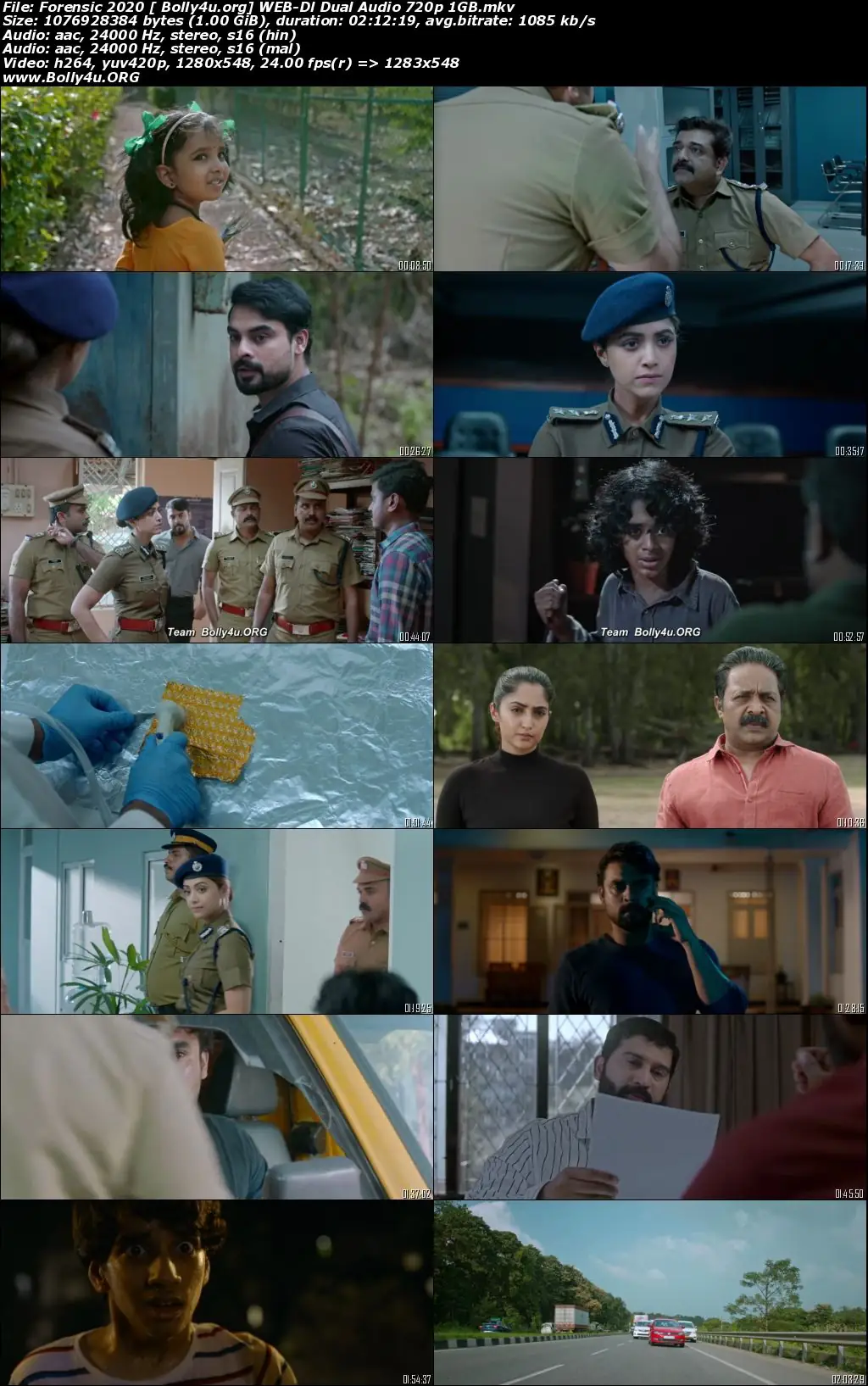 Forensic 2020 WEB-DL 1GB UNCUT Hindi Dual Audio 720p Download