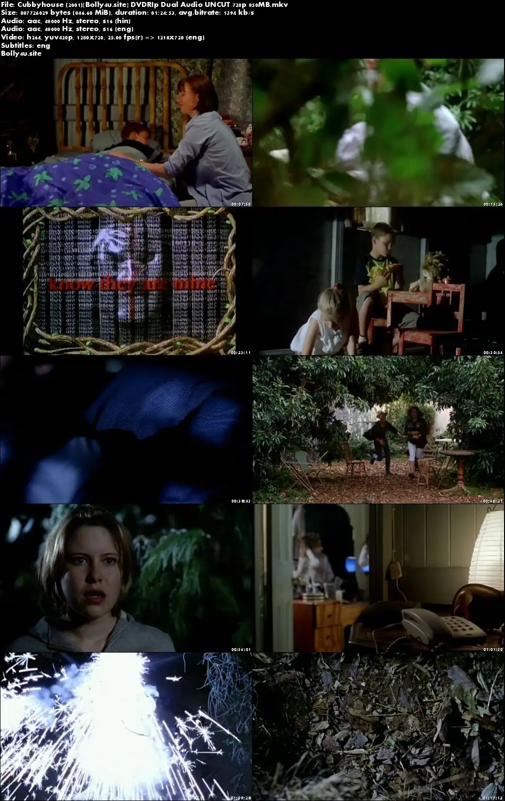 Cubbyhouse 2001 DVDRip 850MB UNCUT Hindi Dual Audio 720p Download