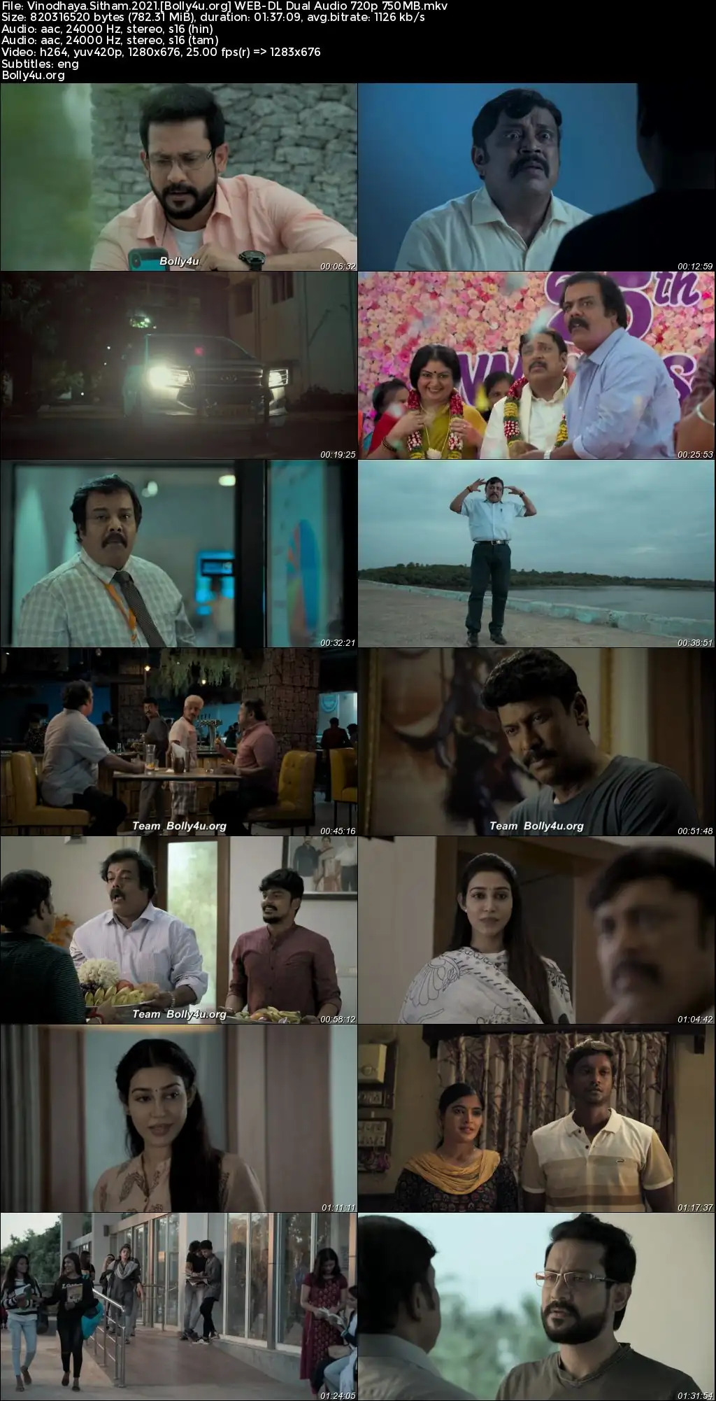 Vinodhaya Sitham 2021 WEB-DL UNCUT Hindi Dual Audio ORG Full Movie Download 1080p  720p  480p