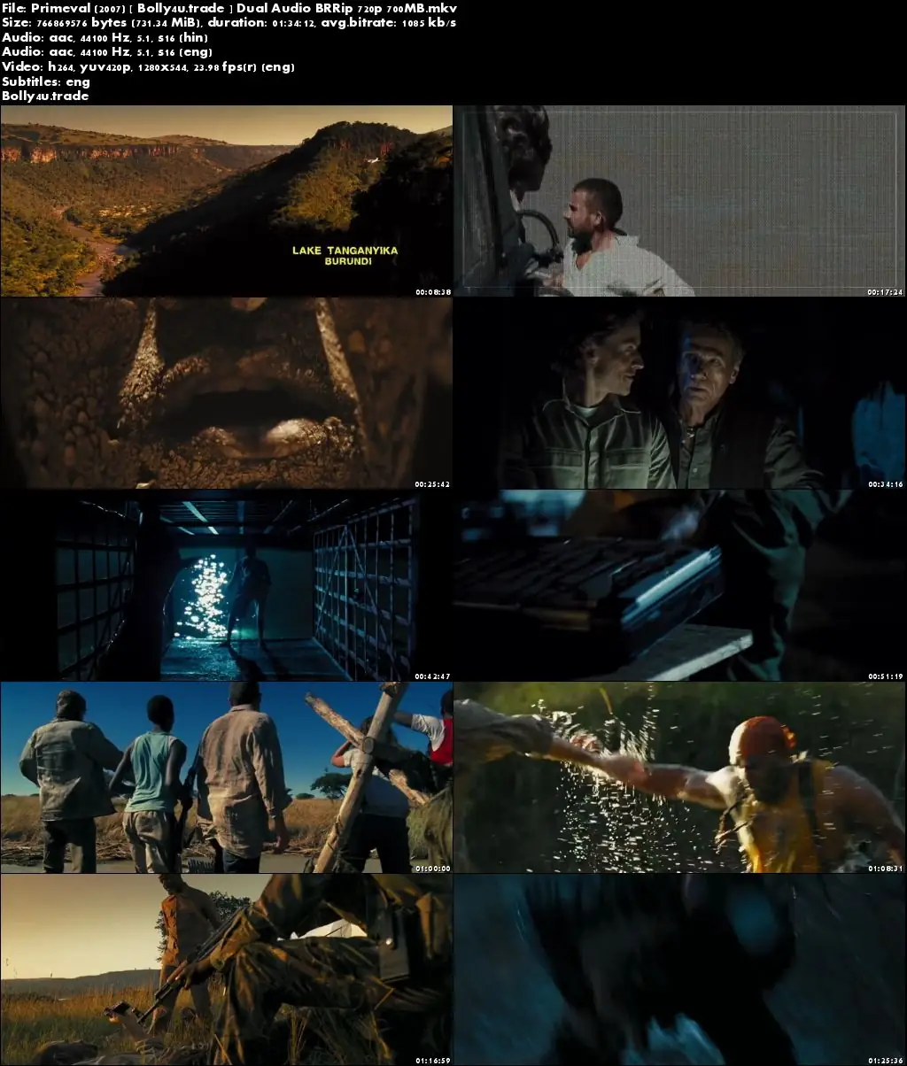 Primeval 2007 BRRip 300Mb Hindi Dual Audio 480p Download