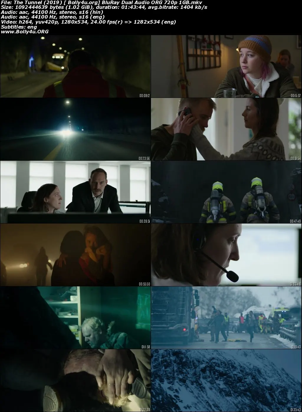 The Tunnel 2019 BluRay 1GB Hindi Dual Audio ORG 720p Download