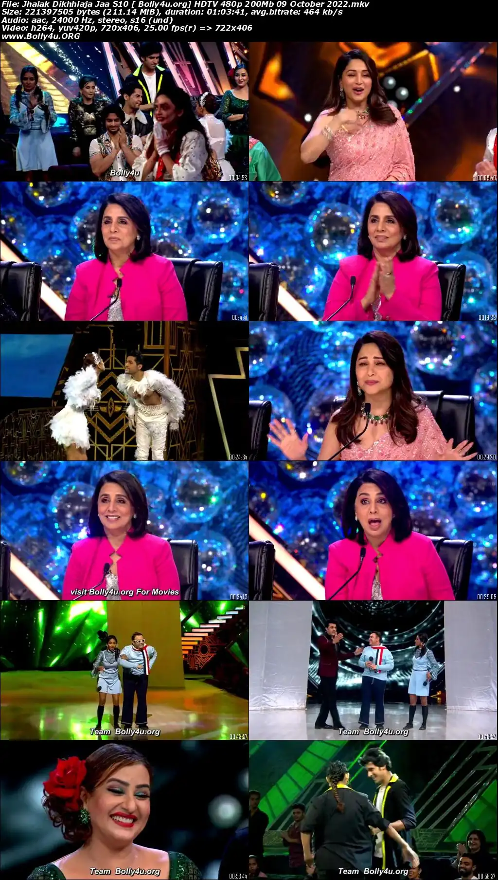 Jhalak Dikhhlaja Jaa S10 HDTV 480p 200Mb 09 October 2022 Download
