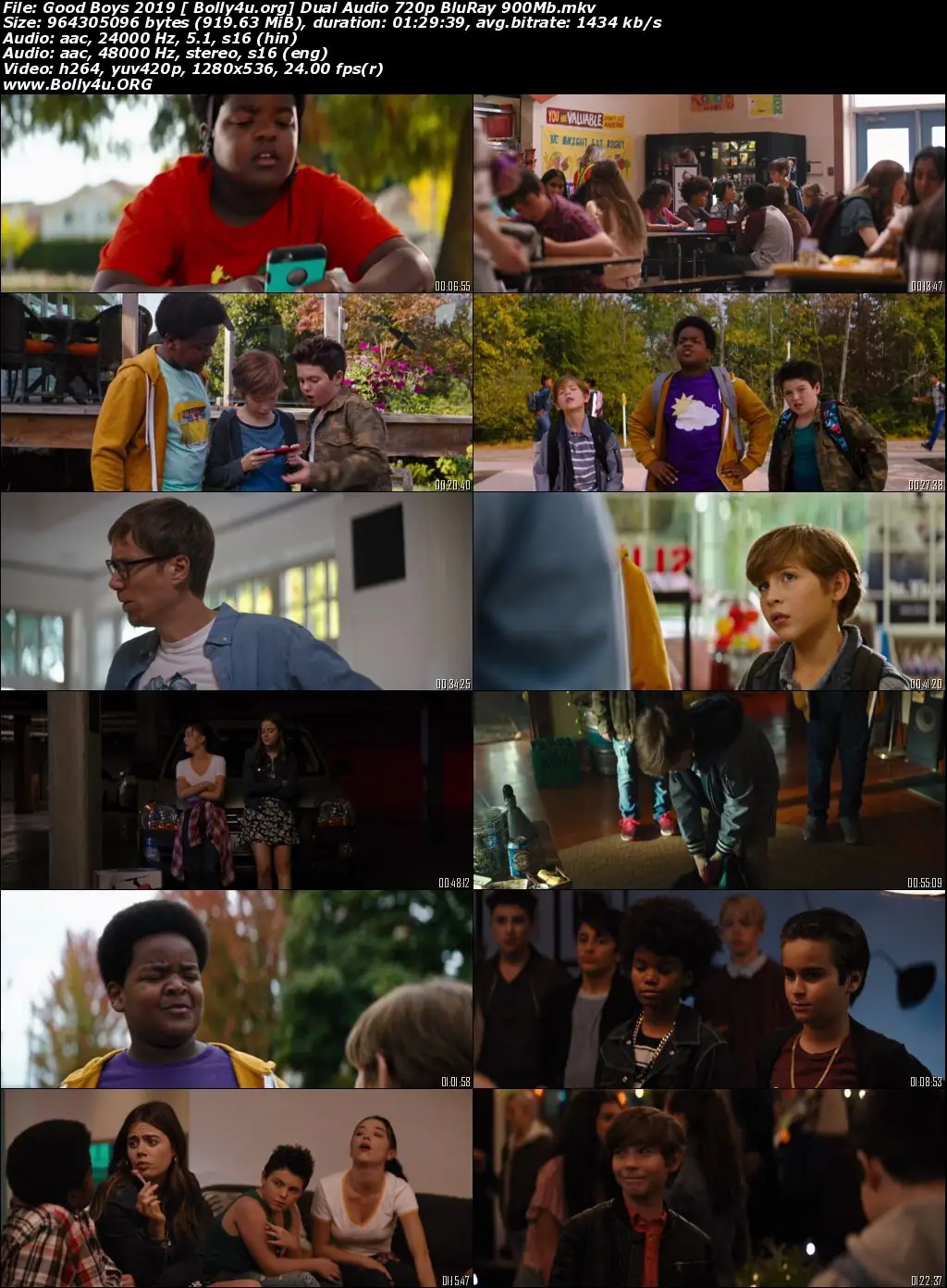 Good Boys 2019 BluRay 900Mb Hindi Dual Audio ORG 720p Download