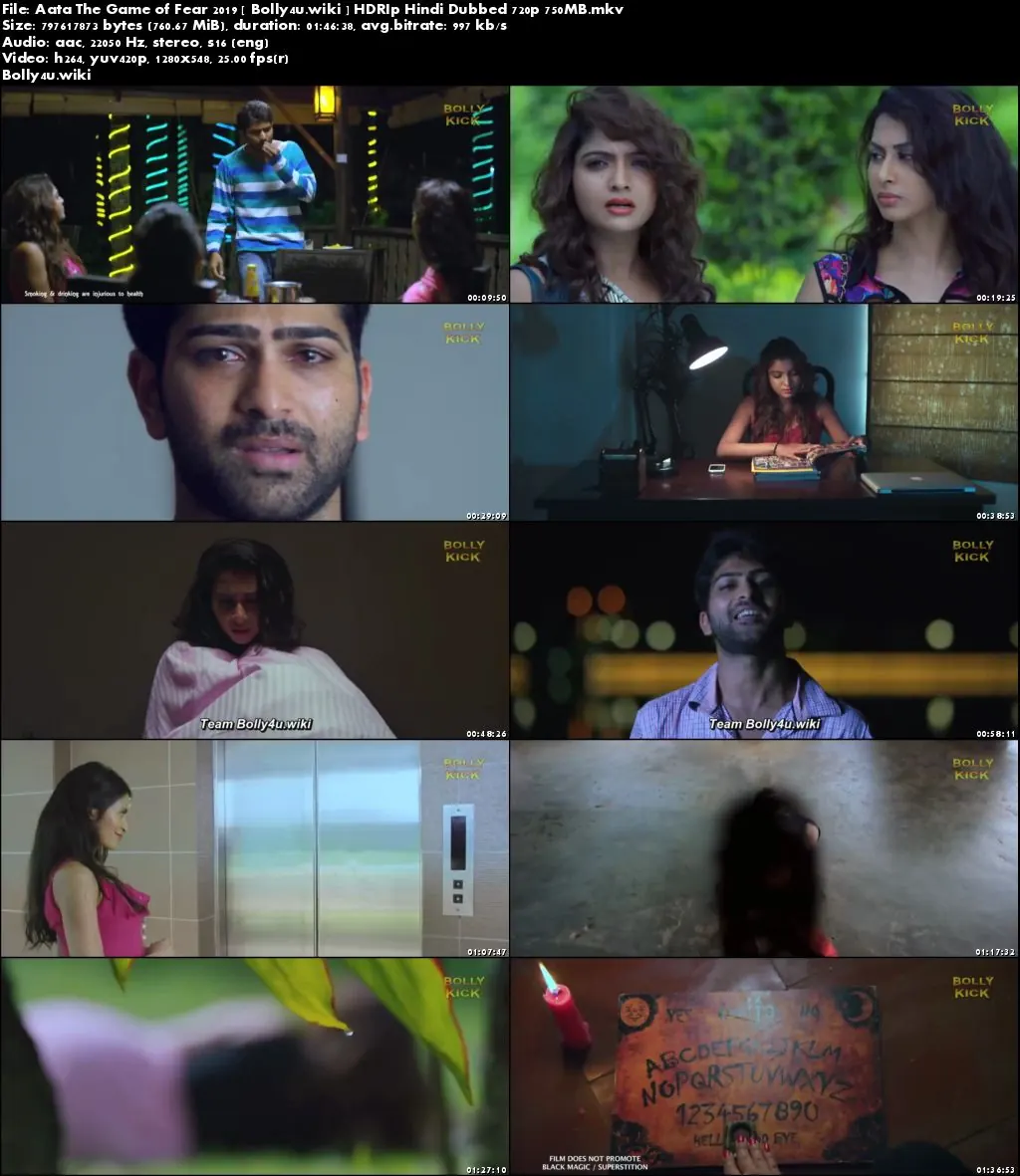 Aata The Game of Fear 2019 HDRip 300MB Hindi Dubbed 480p Download