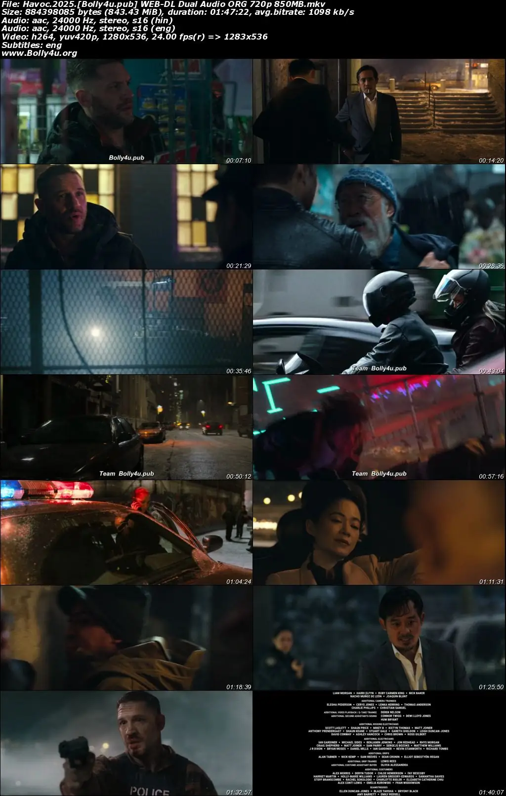 Havoc 2025 WEB-DL Hindi Dual Audio ORG Full Movie Download 1080p  720p  480p