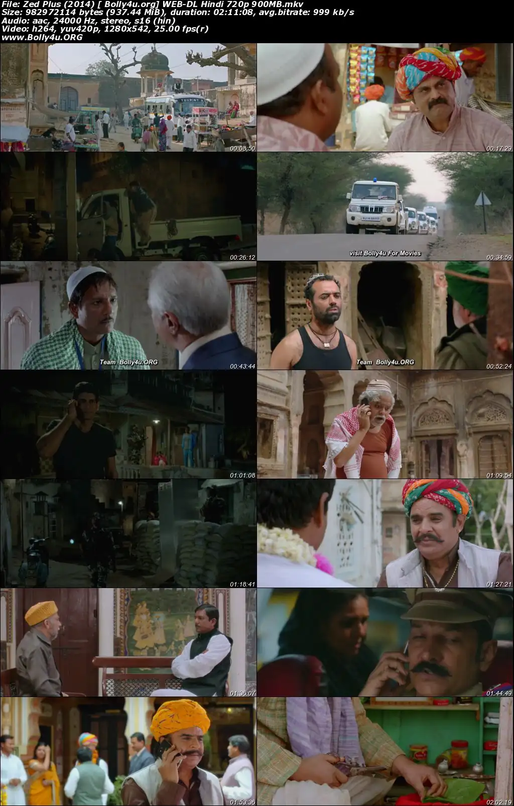 Zed Plus 2014 WEB-DL 900Mb Hindi Movie Download 720p